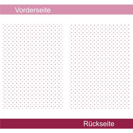 Sterne Herzen himbeer altrosa - Designpapier